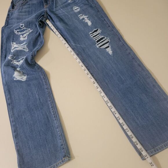 Carmar Women's Non-stretch Low Fit Baggy Distressed Jean - Picture 9 of 16